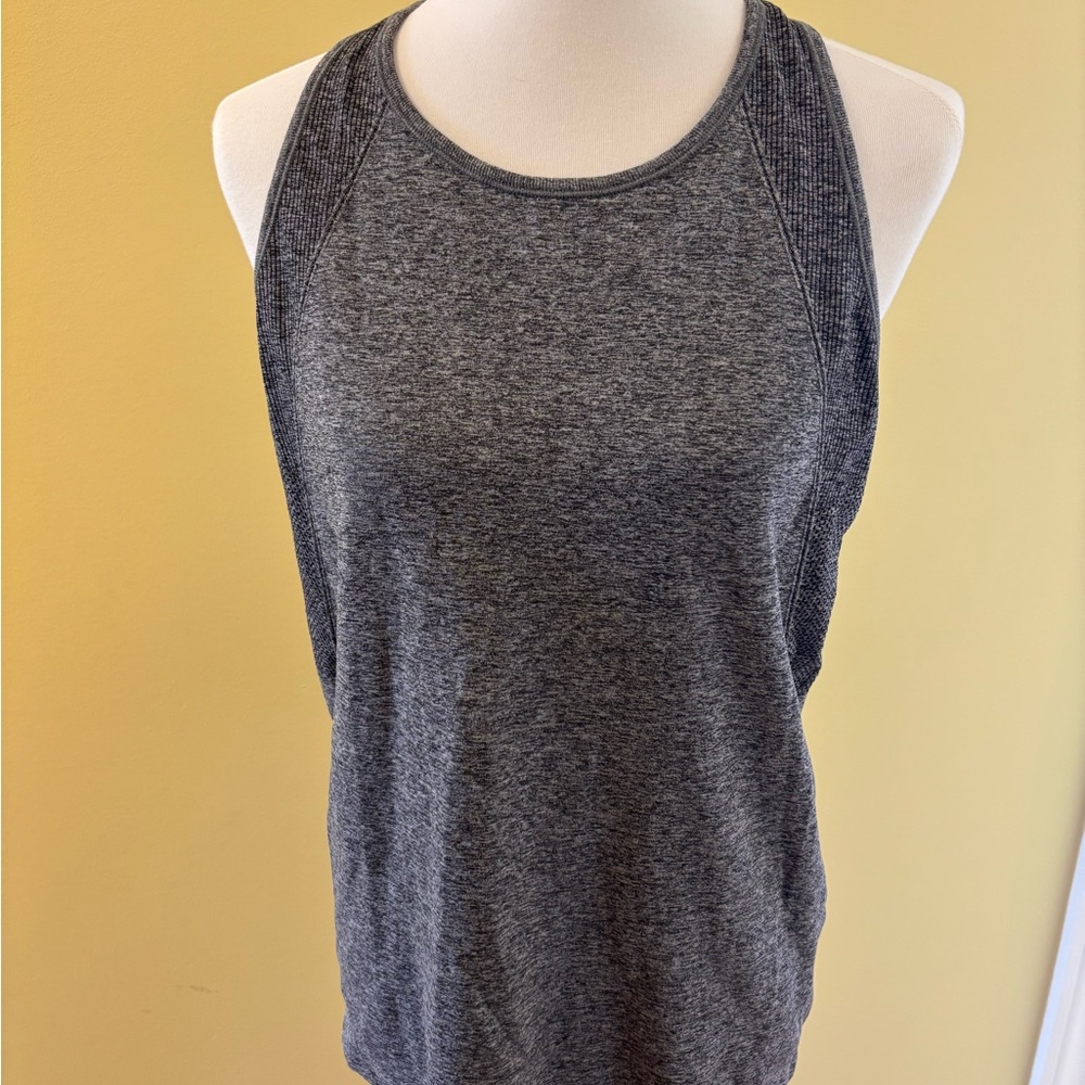 Gray Racerback Women's Tank Top - Picture 5 of 6